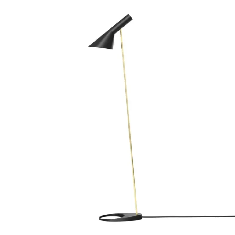 AJ gulvlampe, sort/messing