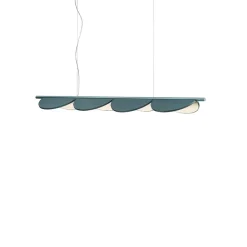 Almendra Linear pendel S4, metallisk bay blå