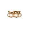 Apiales 7 loftlampe, børstet messing/guld glas
