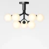Apiales 9 loftlampe, satin sort/opal