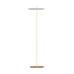 Asteria gulvlampe, pearl hvid/messing
