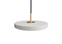 Asteria micro pendel, mist grå/messing