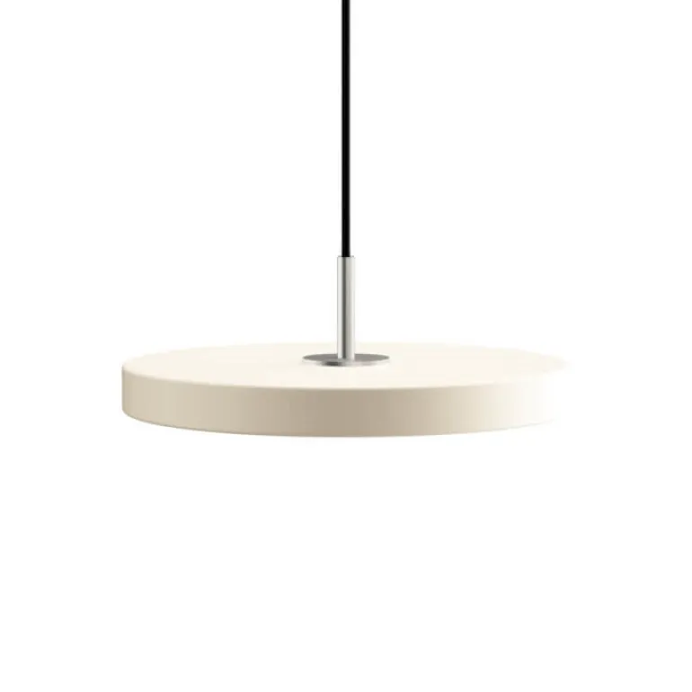 Asteria mini pendel, pearl hvid/stål