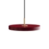 Asteria mini pendel, ruby rød/messing