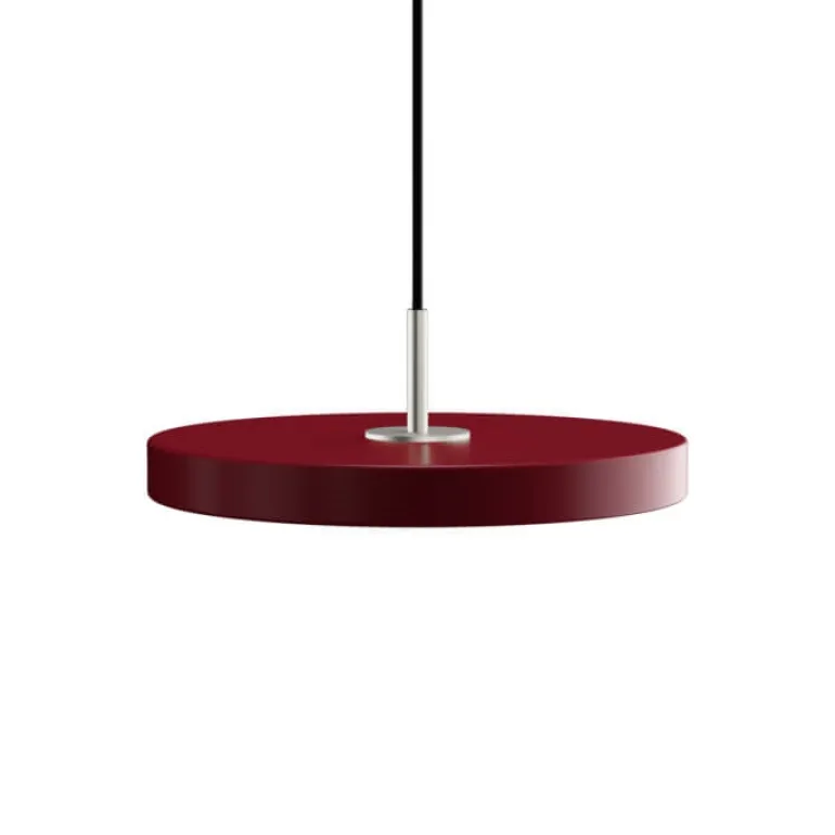 Asteria mini pendel, ruby rød/stål