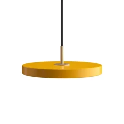 Asteria mini pendel, saffron gul/messing