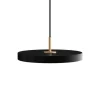 Asteria mini pendel, sort/messing