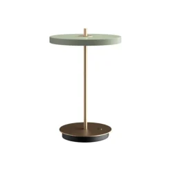 Asteria Move batteri-/bordlampe, olive grøn/messing