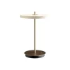 Asteria Move batteri-/bordlampe, pearl hvid/messing