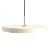 Asteria Plus medium pendel, pearl hvid/stål