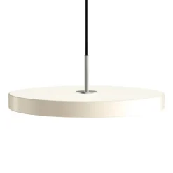Asteria Plus medium pendel, pearl hvid/stål