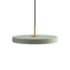 Asteria Plus mini pendel, olive grøn/messing