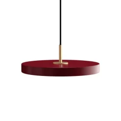 Asteria Plus mini pendel, ruby rød/messing