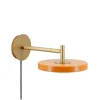 Asteria væglampe kort, orange/messing