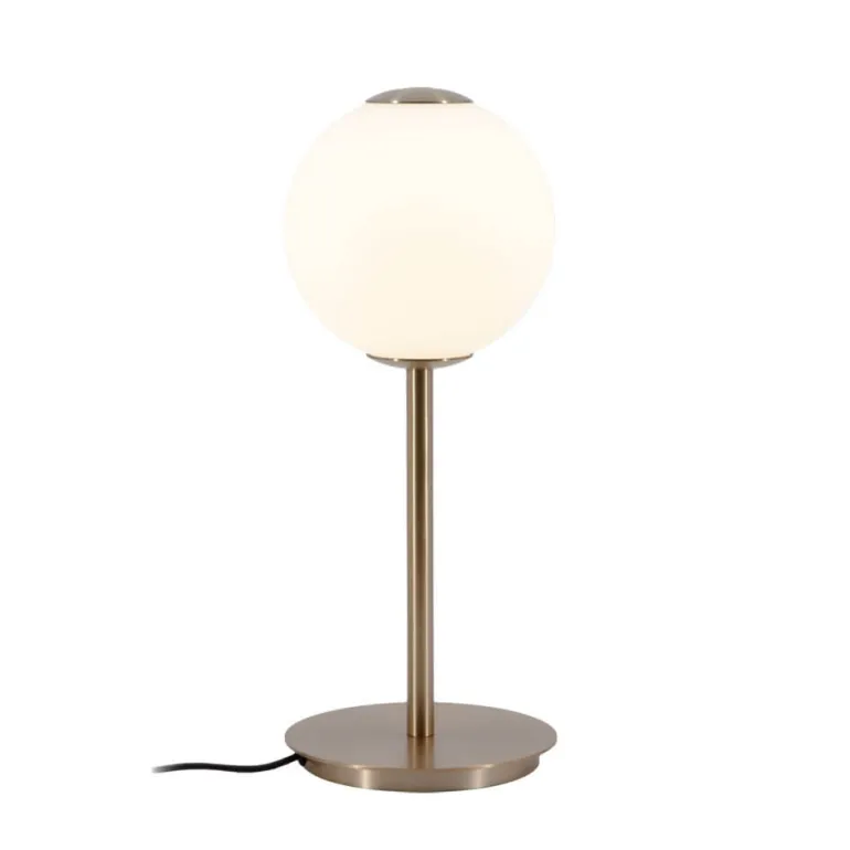 Audrey bordlampe m/USB, messing/opal