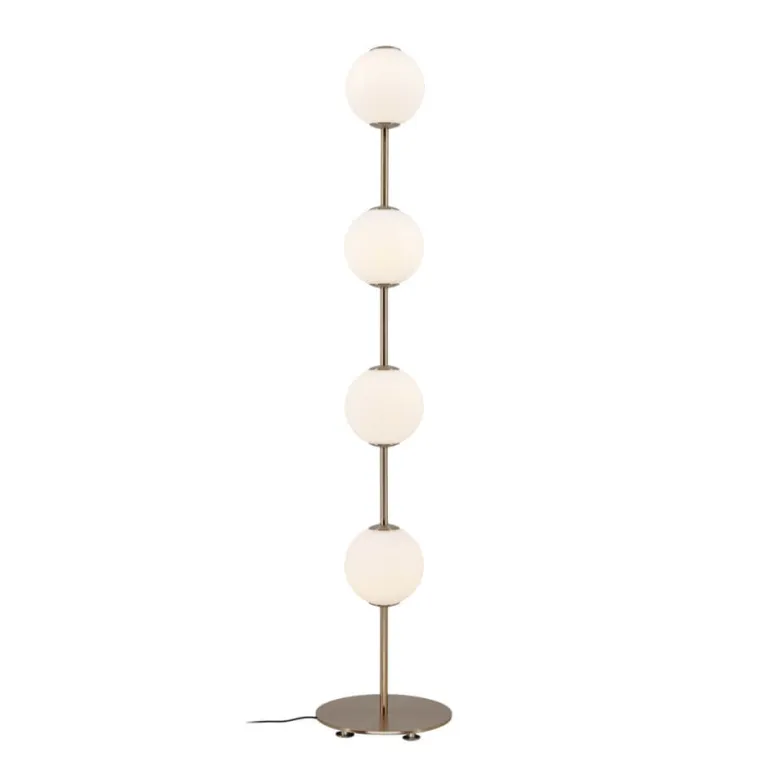 Audrey gulvlampe, messing/opal