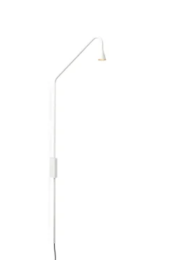 Austere væglampe m. touchdæmp og stik, hvid