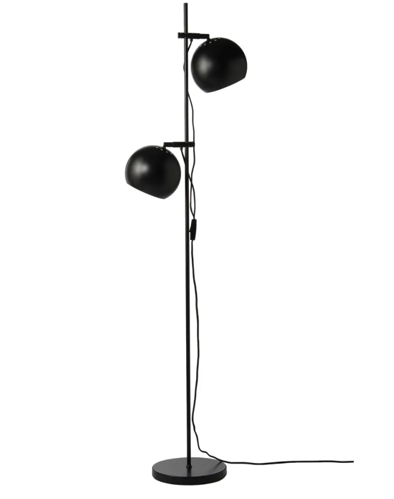 BALL DOUBLE gulvlampe, mat sort