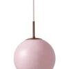 Ball Glass pendel Ø18, opal rosa