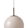 Ball Glass pendel Ø25, sand grey