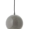 Ball pendel Ø18, blank varm grå