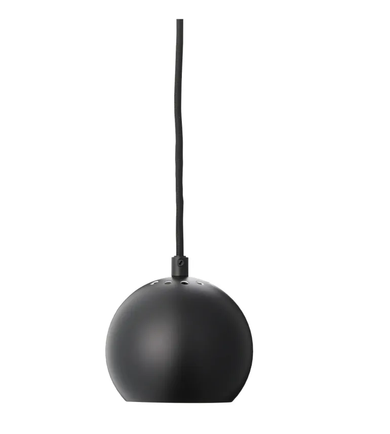 Ball pendel Ø12, mat sort