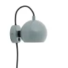 Ball væglampe, blank mint
