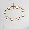 Blossi 8 lysekrone, nordic guld/klar