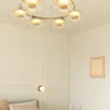 Blossi 6 lysekrone, nordic guld/klar