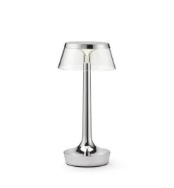 Bon Jour Unplugged batterilampe / bordlampe, krom
