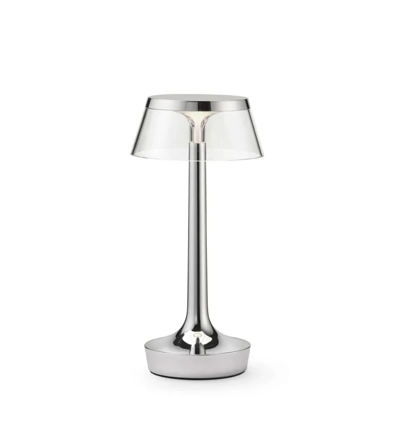 Bon Jour Unplugged batterilampe / bordlampe, krom