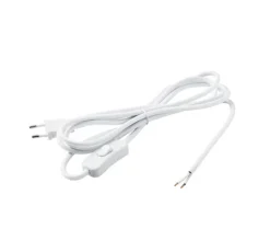 Cablekit, hvid ledning m/afbryder