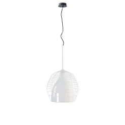 Cage Pendel Large, Hvid/Hvid