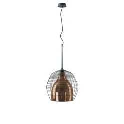 Cage Pendel Large, Sort/Bronze