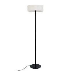 Calix gulvlampe med stofskærm, natur/sort