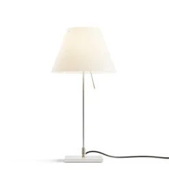 Costanzina bordlampe D13p/D13.pic.LED, alu/hvid