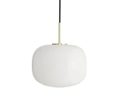Cuscino pendel medium Ø26, messing/opal