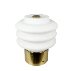 Diva LED bordlampe / batterilampe, opal/messing