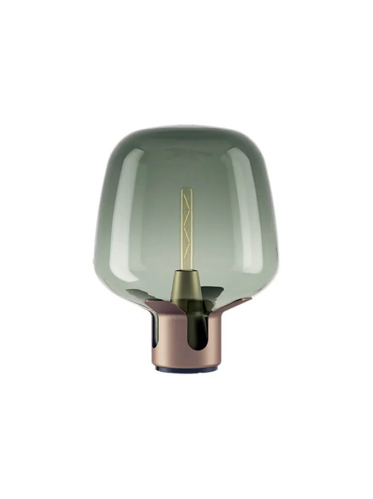 Flar medium bordlampe, terra/turquoise