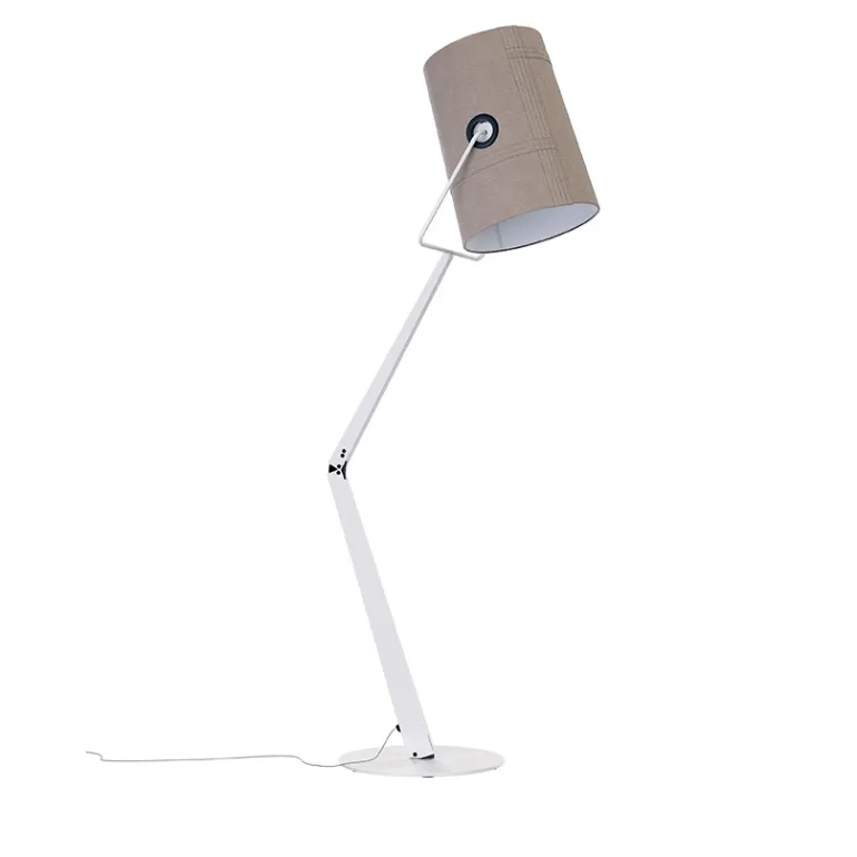 Fork gulvlampe, ivory/grå