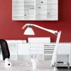 Fortebraccio bordlampe / væglampe arm og skærm, hvid
