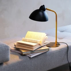 Futura lille bordlampe, sort/ messing