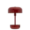 Haipot portable bordlampe/batterilampe, mørkerød