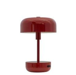 Haipot portable bordlampe/batterilampe, mørkerød