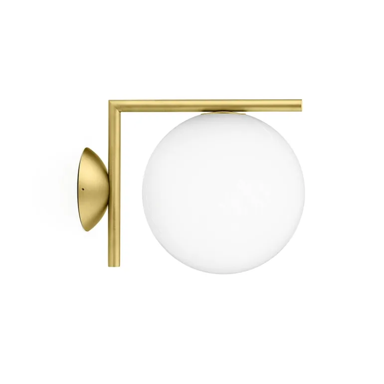 IC Light C/W1 udendørs væglampe/loftlampe, messing