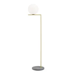 IC Light F2 udendørs gulvlampe, messing/grå lava