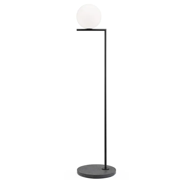 IC Light F1 udendørs gulvlampe, sort/sort lava