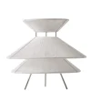 Kiku bordlampe, hvid/stål