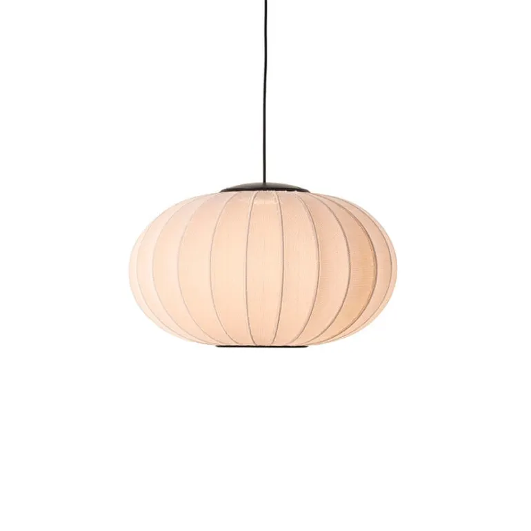 Knit-Wit Ø57 oval pendel LED, sandstone