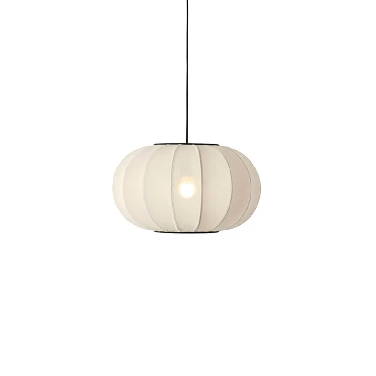 Knit-Wit Ø45 oval pendel, pearl hvid